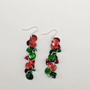 Christmas sequin dangle earrings